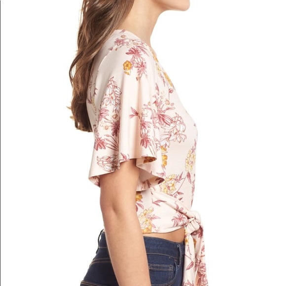 Floral Wrap Crop Top | B.P. Nordstrom - Picture 3 of 10